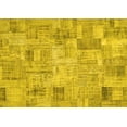 thumbnail image 1 of Ahgly Company Machine Washable Indoor Rectangle Patchwork Yellow Transitional Area Rugs, 7' x 9', 1 of 4