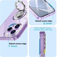 thumbnail image 4 of Compatible with iPhone 14 Pro Max Case Cell Phone Crystal Clear 360°Kickstand with Ring Holder Magnetic Back Shockproof Protective Liquid Silicone Shell with Bumper Flexible Soft TPU, 4 of 16