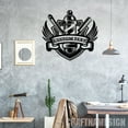 thumbnail image 4 of Craftnamesign Custom Barber Shop Metal Wall Art LED Light, Barber Shop Name Decor, 4 of 5