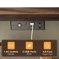 thumbnail image 4 of Nightstand for Bedroom, Farmhouse End Table Set of 2, Side Table with LED Light for Living Room, Bedside Table with 2 USB Ports and 1 Outlets, Set 2, Dark Walnut & White, 4 of 7