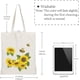 thumbnail image 2 of Bolsa de algodón con diseño de girasoles y abejas, ligera, reutilizable, ecológica, para manualidades y manualidades, multifunción., 2 of 7