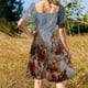 thumbnail image 5 of Vestido de manga corta con estampado de dioses griegos, vestidos casuales, vestidos de mujer para verano , vestido largo para mujer, vestido de verano., 5 of 7