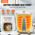 thumbnail image 2 of VEVOR 25L Towel Warmer Bucket with LED Screen Bottom Heating Columns Timer White, 2 of 9