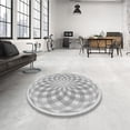 thumbnail image 4 of Ahgly Company Machine Washable Indoor Square Transitional Gunmetal Gray Area Rugs, 7' Square, 4 of 7