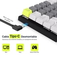 thumbnail image 4 of TERPORT Teclado Mec&aacute;nico RGB de Espa&ntilde;ol de 62 Teclas, Teclado Gamer con &Ntilde; y 20 RGB Retroiluminaci&oacute;n, 60% Port&aacute;til Teclado Peque&ntilde;o Comp, 4 of 9