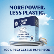 Cleancult Dishwasher Pods, Nature-Inspired Ingredients, Lemon Verbena, 32 Count