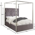 thumbnail image 5 of Porter Grey Velvet Queen Bed-Color:Grey Velvet,Style:Contemporary, 5 of 5