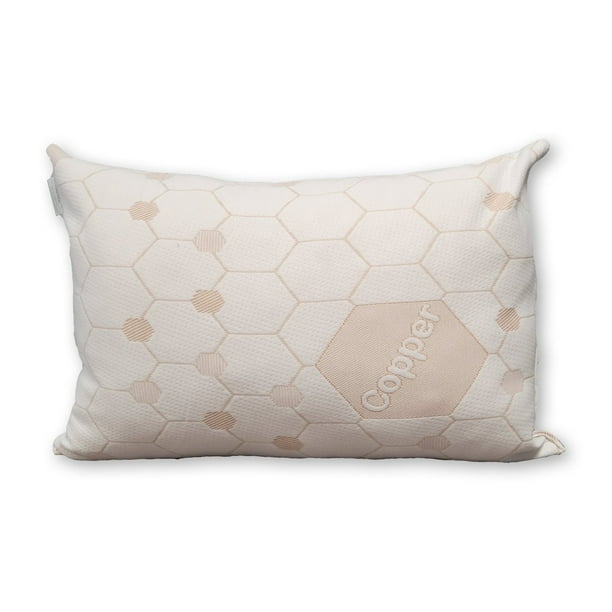 Cotton House Copper Infused Pillow, Hypoallergenic, Queen Size, Made in Canada