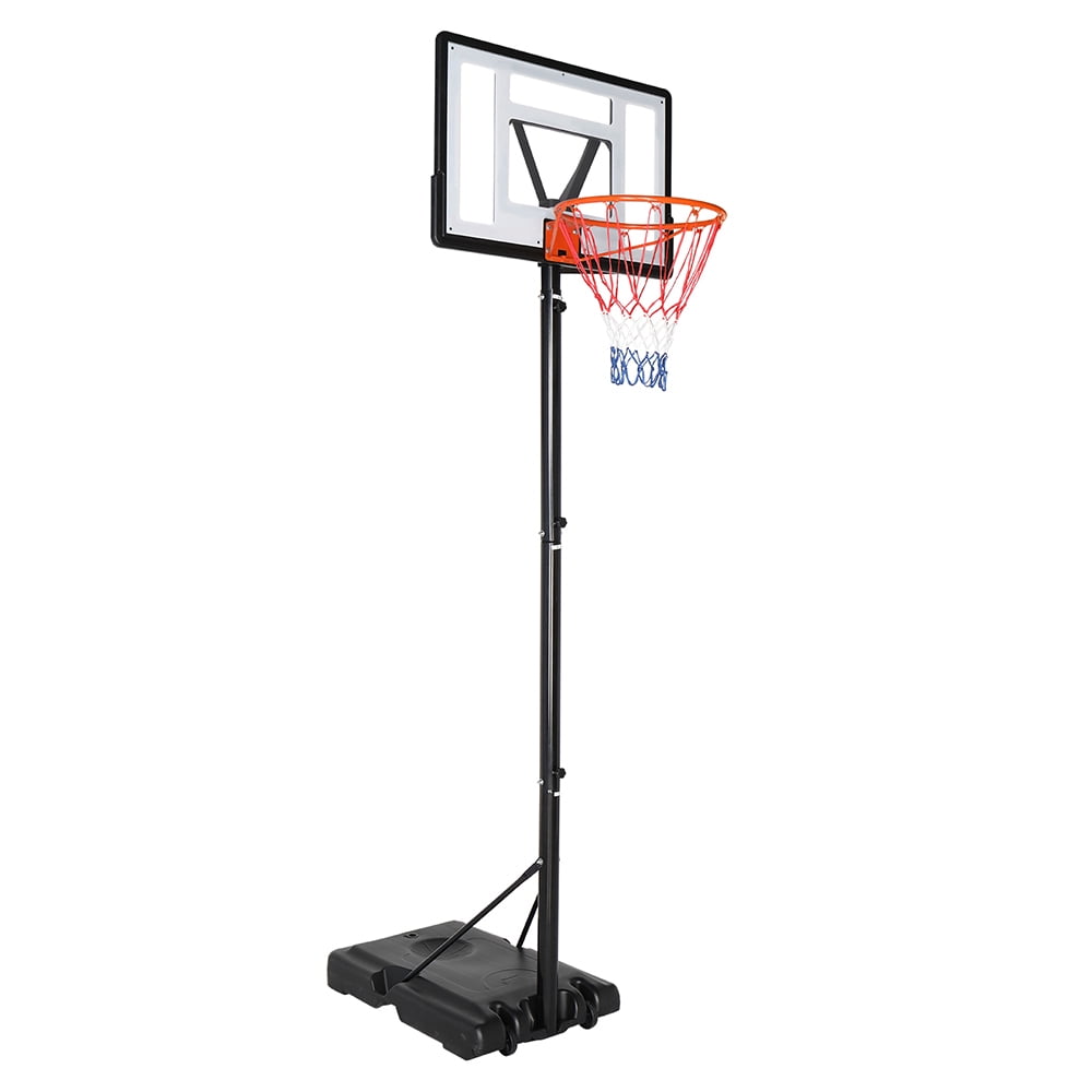 AYNEFY Outdoor Basketball Stand Height Adjustable Standard Basketball Training System Basketball Hoop Net Backboard Set with Wheels