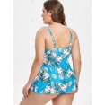 thumbnail image 4 of Conjunto Tankini con panel de encaje con estampado floral de talla grande Rosegal Tankinis, 4 of 5