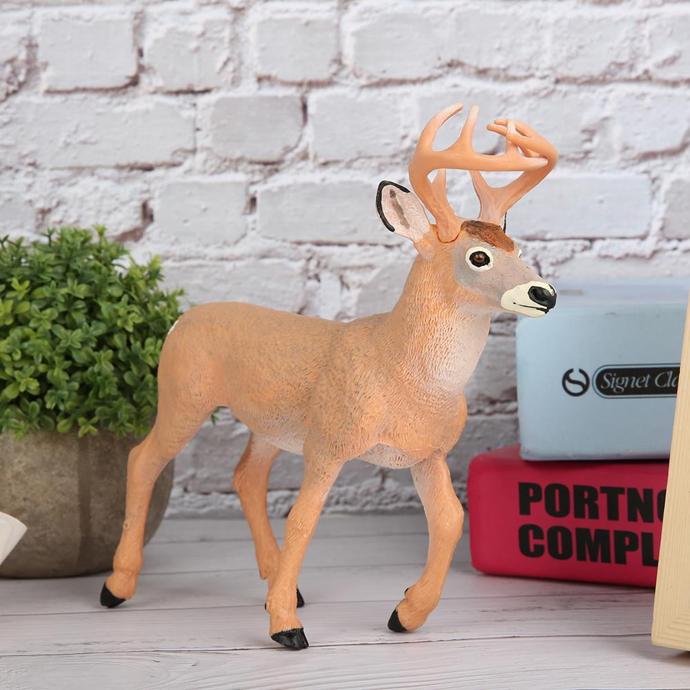 Tnfeeon Deer Figurines Toys Forest Animals Set Simulation Yellow White-Tailed Deer Model Ornaments Desktop Decoration Birthday for Kids Tnfeeon Deer Figurines Toys Forest Animals Set Simulation Yellow White-Tailed Deer Model Ornaments Desktop Decoration Birthday for Kids