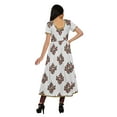 thumbnail image 4 of Moomaya Womens Printed Kurta Front Slit Tops Women Summer Wear Tunic Kurti, 4 of 6