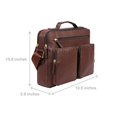 thumbnail image 2 of Hidesign Toledo Genuine Leather Medium Messenger Bag & Crossbody Bag with Pockets and Two Main Compartments - size (13.5"L x 10.6"H x 2.9"W), 2 of 6