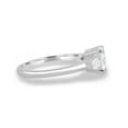 thumbnail image 4 of ESTE ORIGIN 2.00Ct Round Cut Lab-Grown Diamond 4-Claw Basket Trilogy Engagement Ring – Pear Side Stones in 18K White Gold for Women, 4 of 7