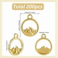 thumbnail image 2 of 1 Box 200Pcs Mountains Charm Mountain Charms Hollow Nature Climbing Landscape Pendants for Jewelry Making Supplies DIY Bracelets Earrings Adults Golden, 2 of 9