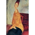thumbnail image 2 of Modigliani, Amedeo 13x18 Gold Ornate Wood Framed with Double Matting Museum Art Print Titled - Yellow Sweater Mme Hebuterne, 2 of 4