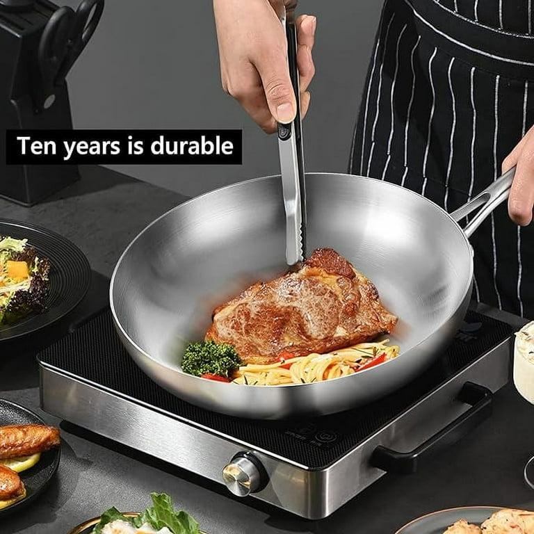 DELARLO Whole body 3 Ply Stainless Steel Frying Pan Oven safe