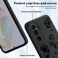 thumbnail image 4 of Compatible with Samsung Galaxy S25 Case,Cute Rose Flower Butterfly Cool Black Solid Design,Soft Silicone Slim Thin Girly Phone Case Protective Shockproof Cover for Women Girls-Rose, 4 of 15