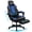 Blue, variant on Walsunny Ergonomic Gaming Chair with Adjustable Footrest and Massage Leather Game Chair large gaming chair with Headrest and Lumbar Support for Adults, Gray