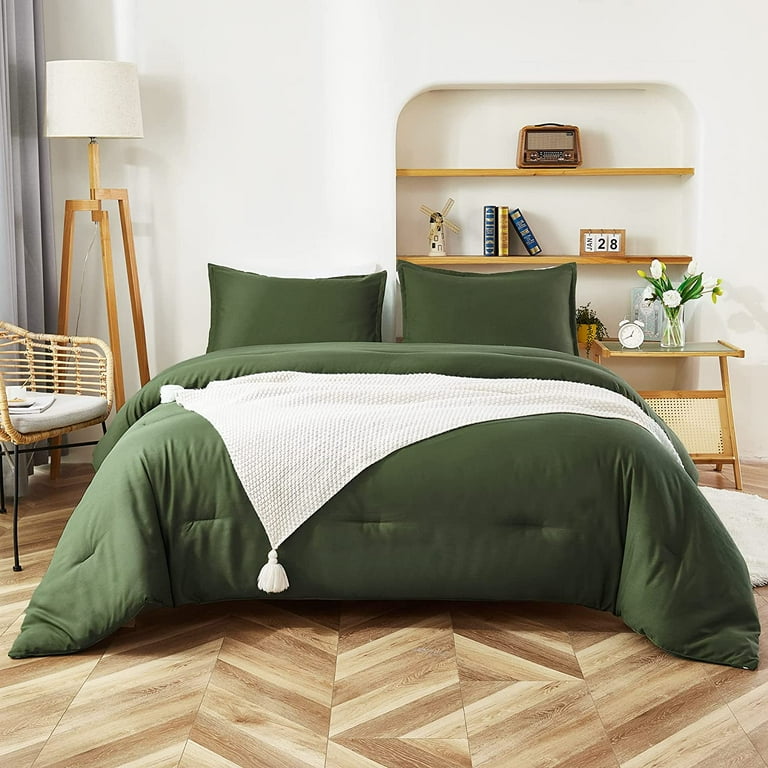 Olive green comforter sales