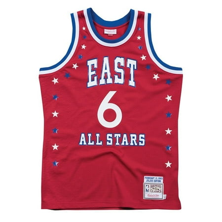 Authentic Nba Basketball Jersey - Julius Erving 1972 NBA All Star East Mitchell & Ness Authentic Red Jersey Men's