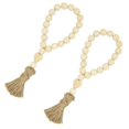 thumbnail image 3 of 2pcs Exquiste Tassel Wood Bead Garland Wood Bead String Beads Ornaments For Home Car Decoration, 3 of 5