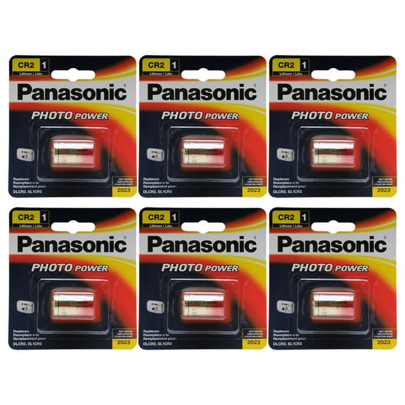 Panasonic Photo Lithium - CR-2PA 3 Volt, Pack of Six Single Count Batteries (6 Batteries)