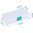 thumbnail image 4 of Compartments Plastic Clear Round Craft Gem Beads Display Storage Case Box Organizer Container Divider Jewelry Box Sewing Box, 4 of 7