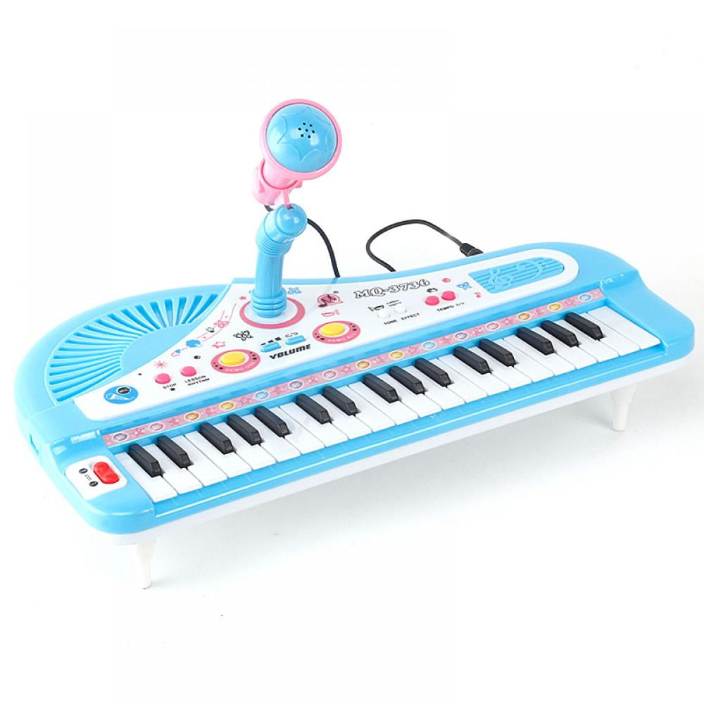 AIMEDYOU Kids Piano Keyboard 32 Key Purple Portable Electronic Musical Instrument Multi-Function Keyboard Teaching Toys Birthday Christmas Day Gifts for Kids 