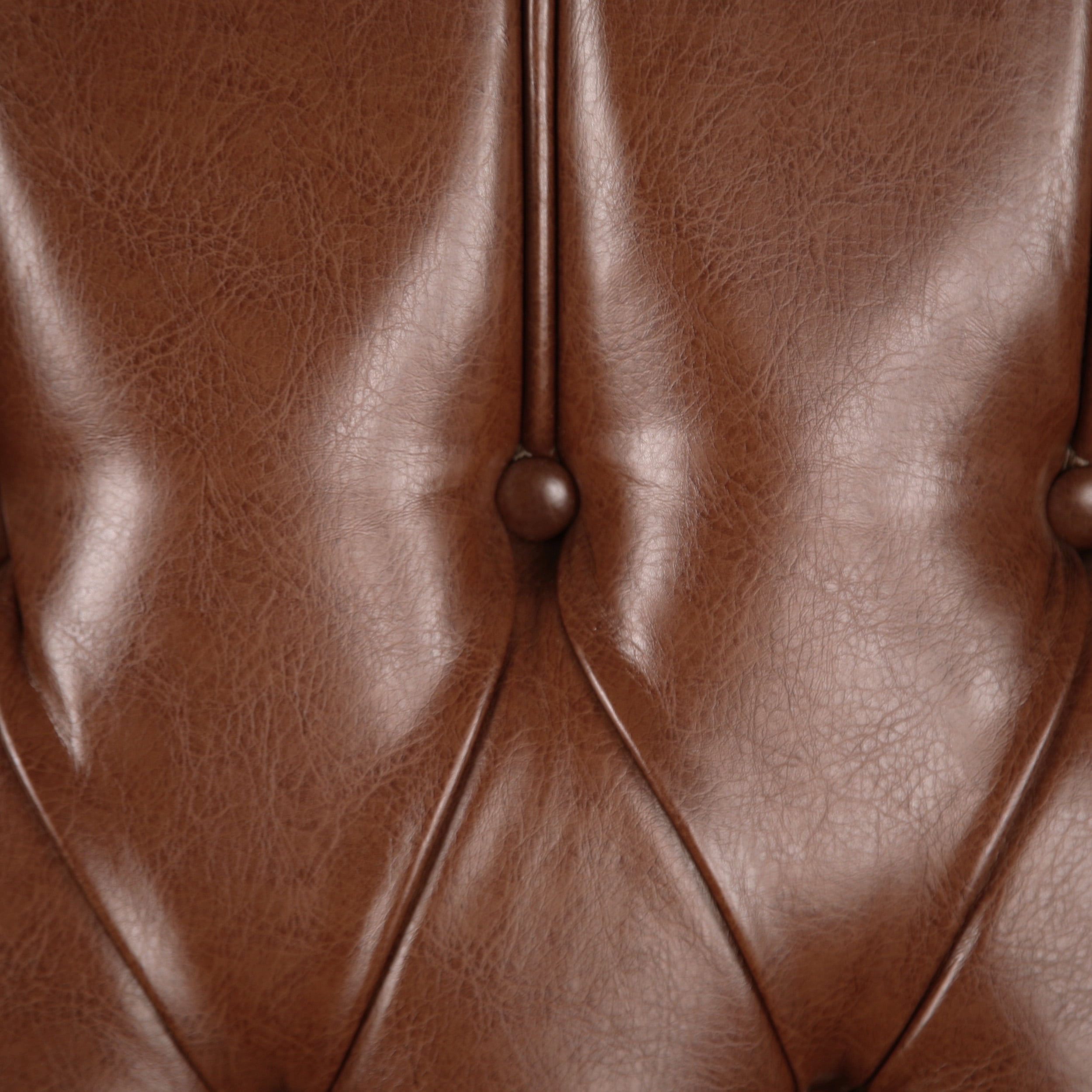 Noble House Bryce Faux Leather Recliners, Cognac, Dark Brown
