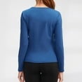 thumbnail image 2 of sous-Vêtements Thermiques d'Automne pour Femmes Couche de Base Col Rond Automne Hiver Manches Longues Serré Chaud Haut Entraînement Physique Course Yoga Entraînement Violet TG, 2 of 9