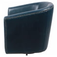thumbnail image 3 of Ernest Bonded Leather Swivel Chair, Vintage Blue, 3 of 8