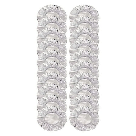 20 Pcs Reusable Aluminum Foil Food Covers Tin Foil Food Insulation Cover Insulated Meal Prep Lids for Refrigerator & Leftover Storage Thermal Foil Plate Covers for Picnic & Party 7.87 Inch