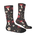 thumbnail image 2 of Goofa Fly Agaric and Flowers Printed Men's Crew Socks, Soft Durable Breathable Moisture-Wicking with Odor Control Cotton socks, 2 of 9