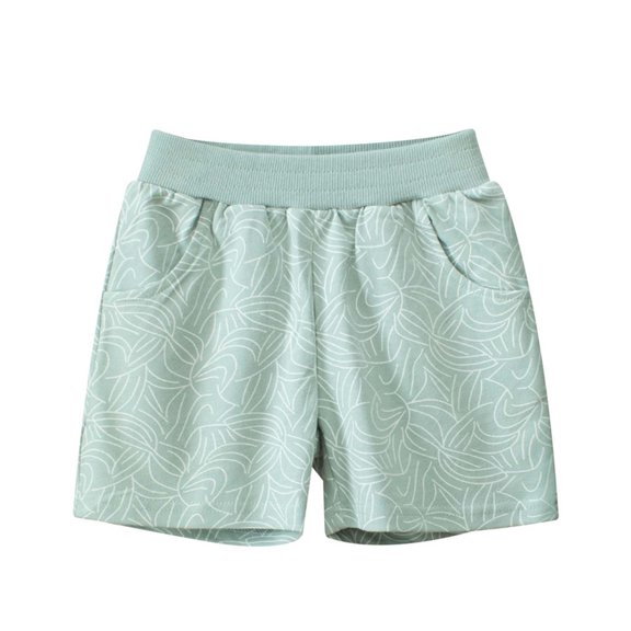 Boys Short Boys Khaki Shorts Shorts Suitable for and Children with Full Flower Printing. Soft and Breathable Material. Elastic Waistband Design. Casual and Sporty Clothing. Summer Activity Shorts.