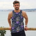 thumbnail image 6 of Pofeuu Lavender Flowers Print Men's Workout Tank Tops Sleeveless Muscle Gym Shirt Quick Dry-3X-Large, 6 of 7