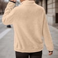thumbnail image 5 of Lightweight Sweaters for Women Solid Color Half Zip Long Sleeved Pullover Fall Tops,Khaki,L, 5 of 6