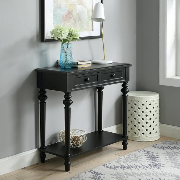 Yarmouth 2-drawer Turned Leg Console Table, Black ...