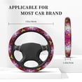 thumbnail image 5 of Bingfone Colorful Tie Dye Stained Glass 3 Steering Wheel Cover - Universal 15 Inches Car Steering Wheel Covers Grip Auto Internal Accessories, 5 of 7