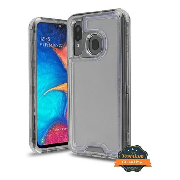 Samsung Galaxy A50 Phone Case Hybrid Full-Body Shockproof Frame Bumper Hard PC & Soft TPU Rubber Silicone 3 Layers Protective Case SMOKE Transparent Cover for Samsung Galaxy A50 /A505