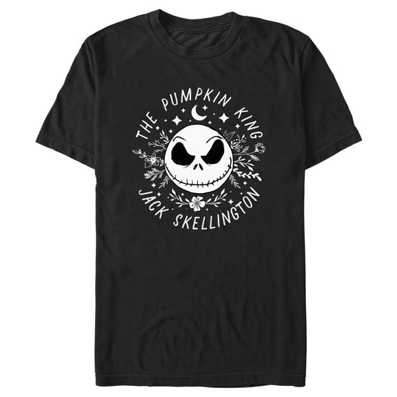 Men's The Nightmare Before Christmas The Pumpkin King Face Graphic Tee Black 2X Large