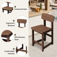 thumbnail image 4 of SERWALL 3-Piece Outdoor Bar Sets, All Weather Outdoor Bar Table & 2 Bar Chairs, Counter Height Table with Storage, Wine Rack & Footrests, Outdoor Dining Sets for Patio, Backyard, Poolside - Brown, 4 of 13