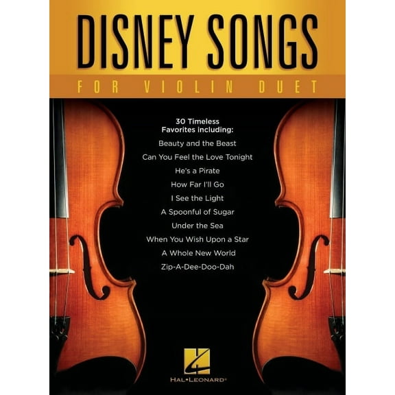 Disney Songs for Violin Duet, (Paperback)
