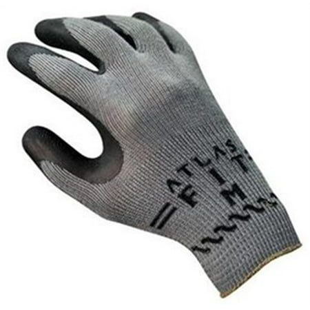 300Bks-07Rt Blk Atlas Fit Rubber Coat Gloveknit, Showa Best Glove, EACH, PR,