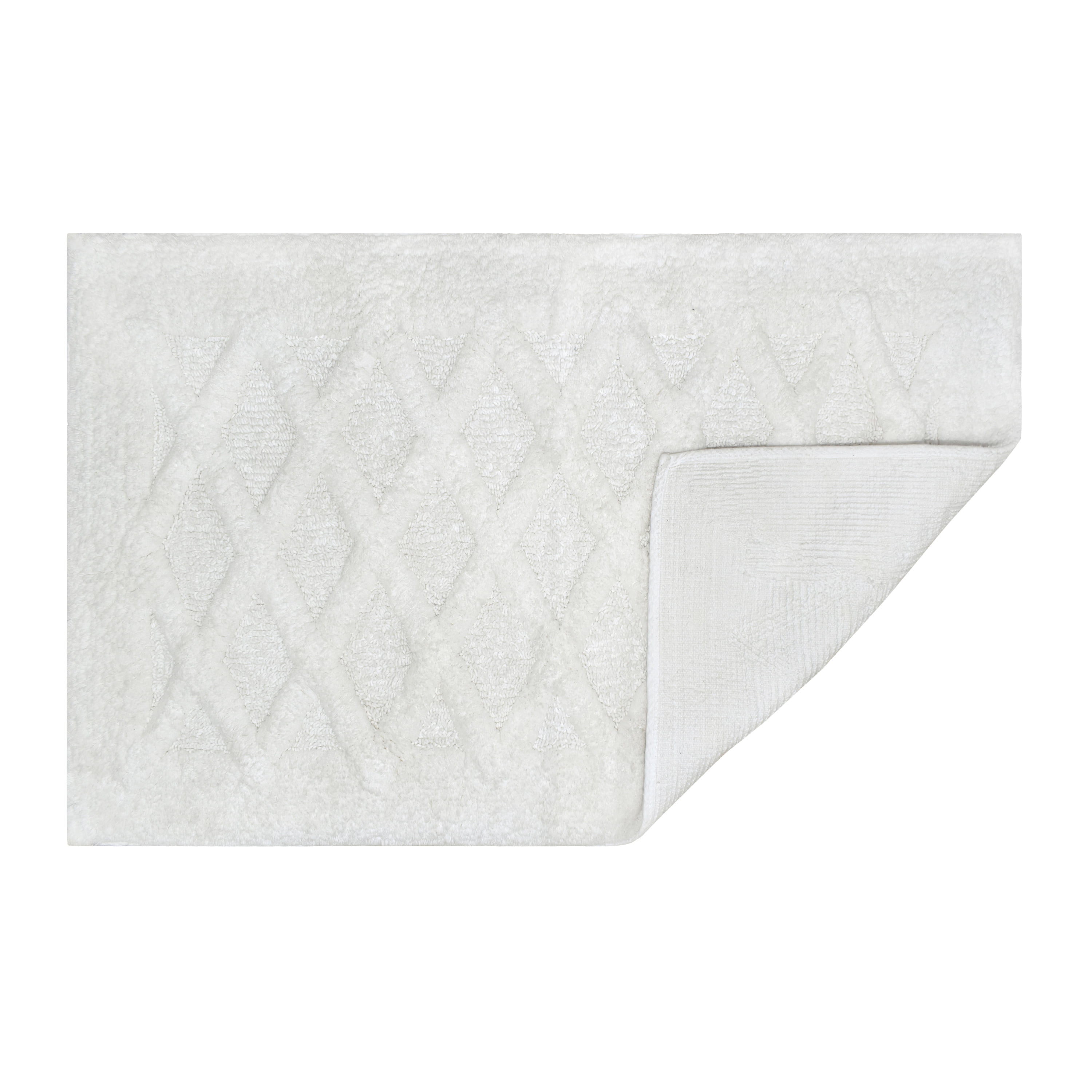 Better Homes & Gardens, Diamond Texture Bath Rug in White 20"X34"