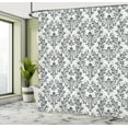 thumbnail image 5 of Ambesonne Victorian Shower Curtain, Floral Ornate Damask, 69"Wx75"L, Beige Grey, 5 of 5