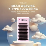 Veyes Inc 0.07mm Curl YY Shape Eyelash Extensions Veyelash 9-16mm Mix Hand Woven Black Natural Soft YY Lashes Premade Volume Fan Individual