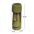 thumbnail image 3 of Afuera Living Outdoor Cast Stone Easter Island Tiki Urn Planter, 3 of 6