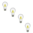 thumbnail image 2 of EcoSmart 60-Watt Equivalent A19 Dimmable Energy Star Clear Filament Vintage Style LED Light Bulb Daylight (4-Pack), 2 of 3