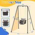 thumbnail image 2 of Baby Swing Outdoor with Foldable Stand, Indoor Baby Bouncer Jumper for Infants up to 50lbs, Black, 2 of 7
